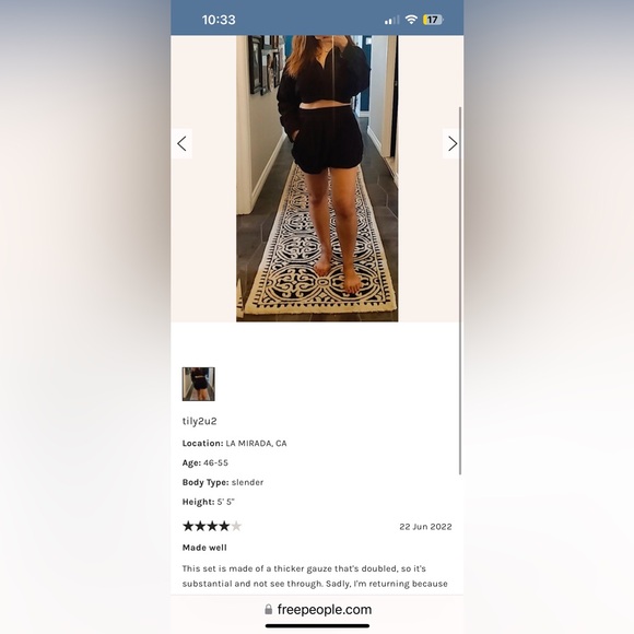 NWOT FREE PEOPLE Stay Cool Set In Black MSRP $98 Size L - Picture 16 of 16